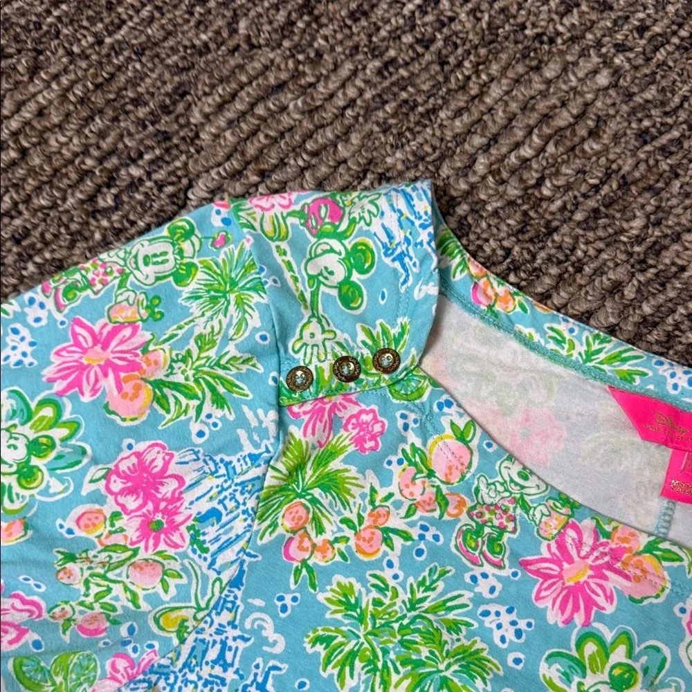 Lilly Pulitzer x Disney Dress Blue and Green Floral - Picture 4 of 5